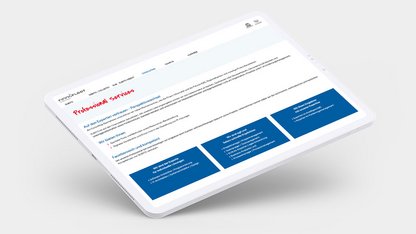 Services professionnels Finnofleet – Vue iPad